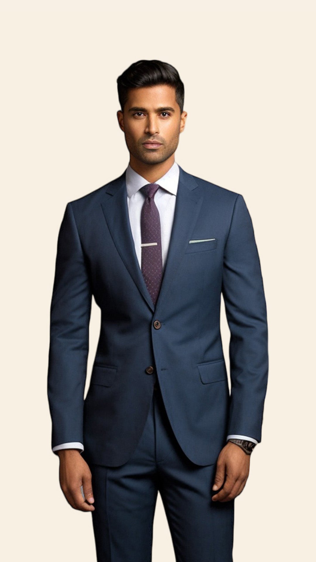 Bespoke Men's Grey Suit in Bright Marengo Shade - Crafted in Terry Rayon by BWO