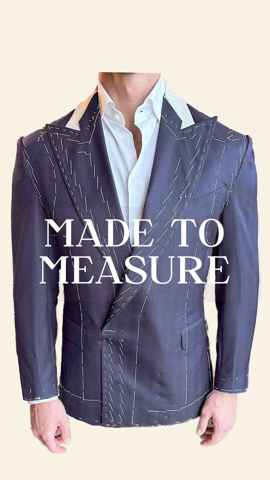 Bespoke Men's Double-Breasted Blue Suit in Indigo Shade - Crafted in Terry Rayon by BWO